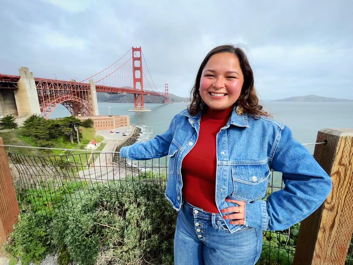 Me in front of the Golden Gate Bridge